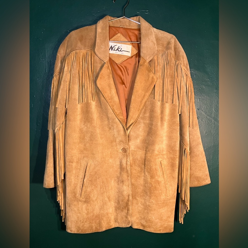 Vintage Suede tassel coat